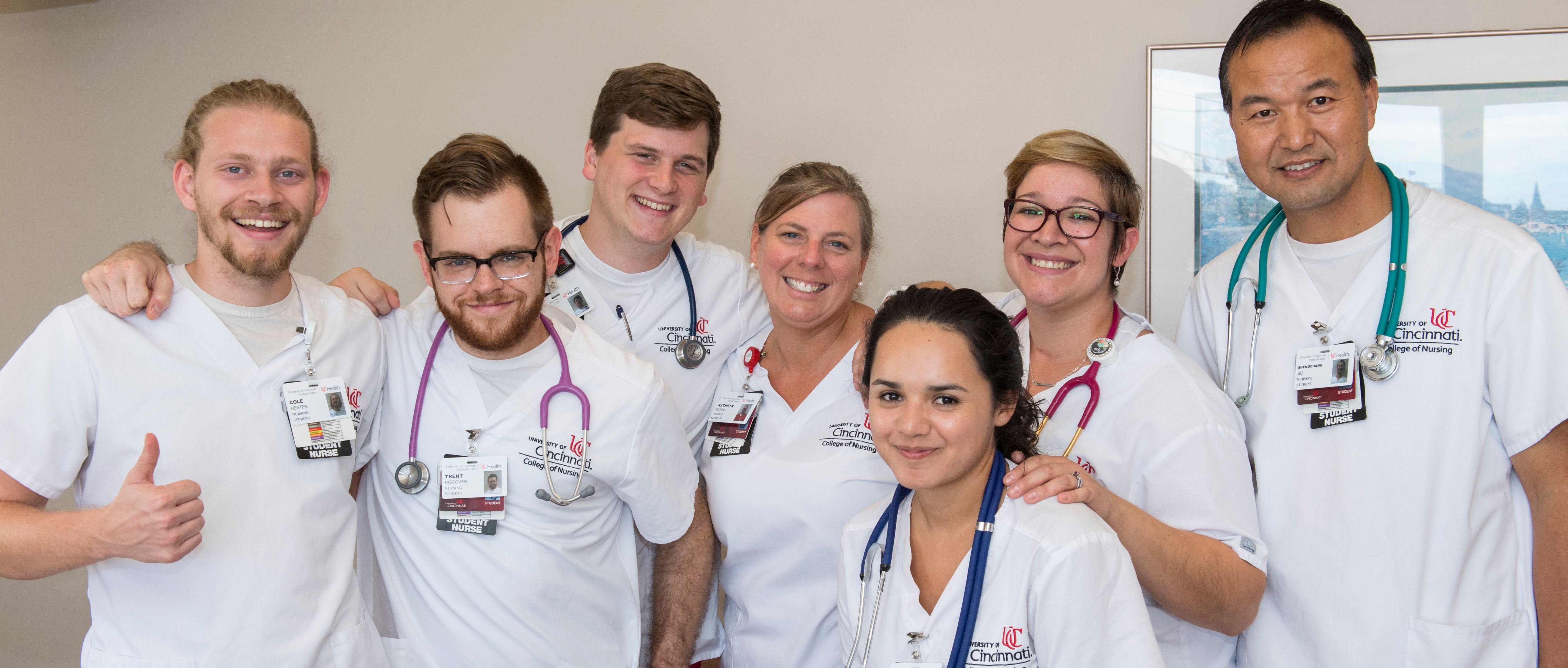 College of Nursing students during clinical experience at UCMC.