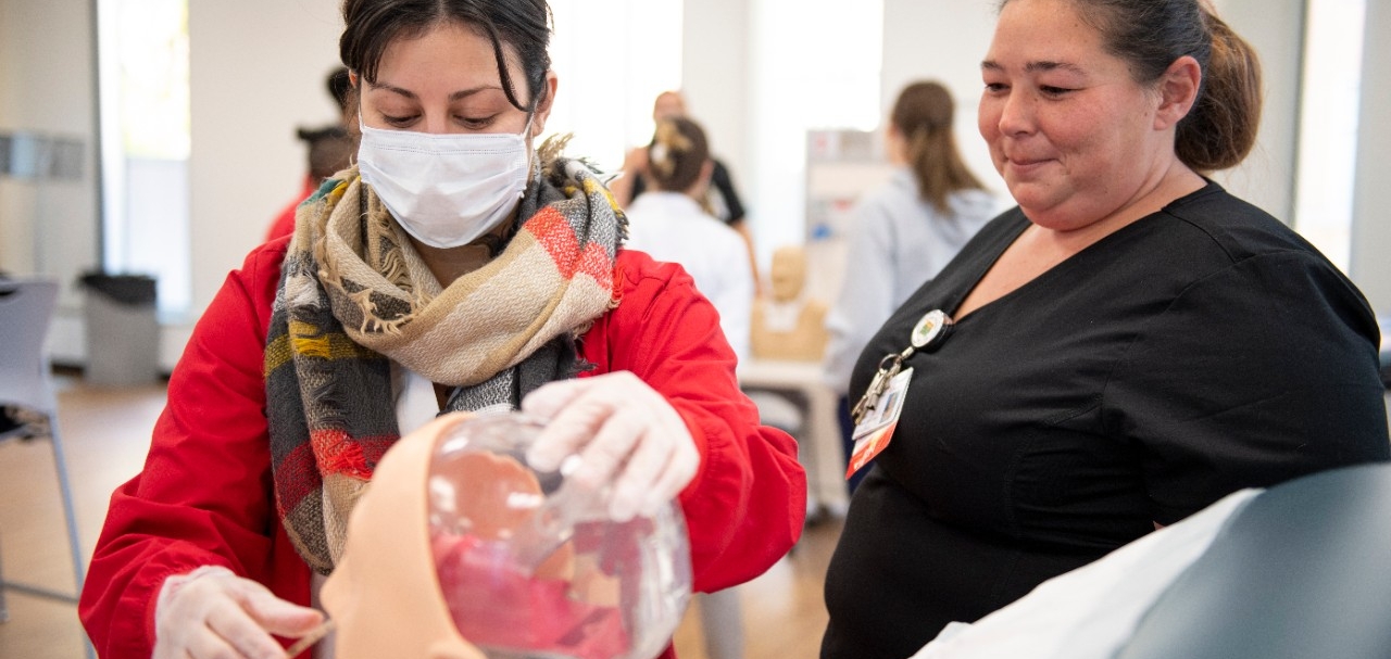 Accelerated MSN students during a clinical rotation at UCMC